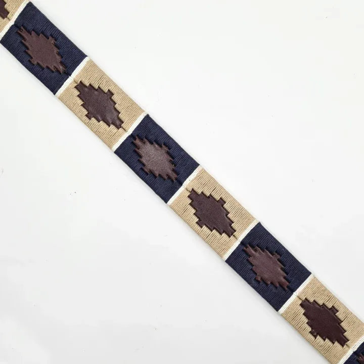 Cinturón Gaucho Marino/Beige