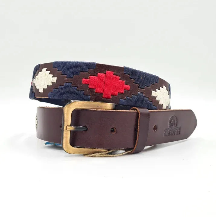Cinturón Gaucho Rojo/Blanco