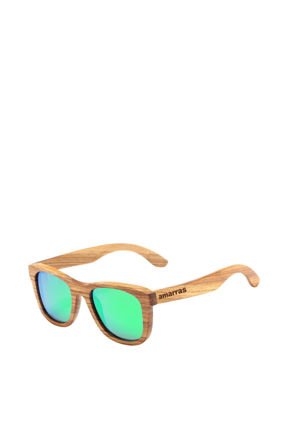 gafas de sol amarras de madera ligera y cristal polarizado verde