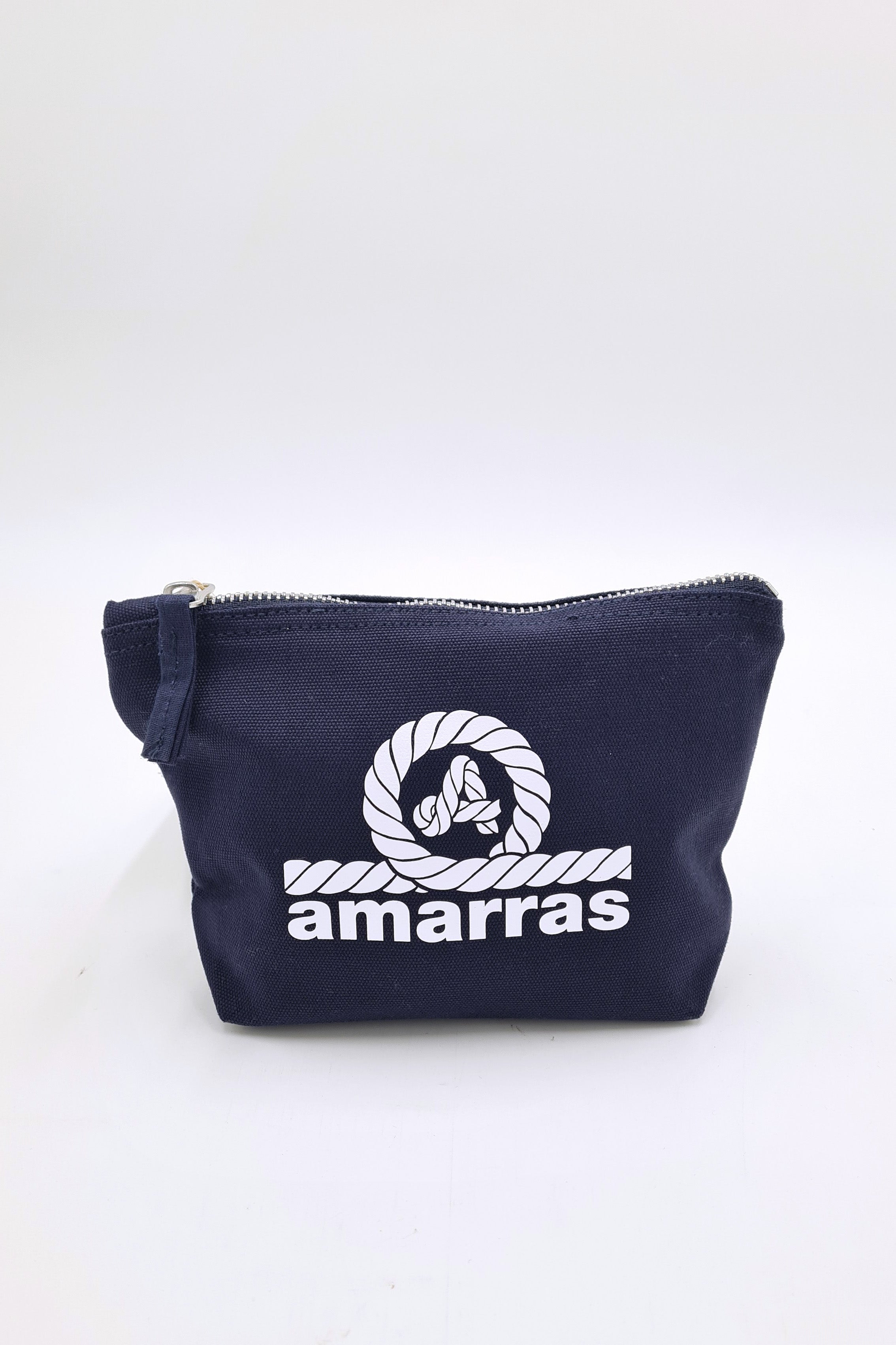 neceser amarras azul marino con logo en blanco