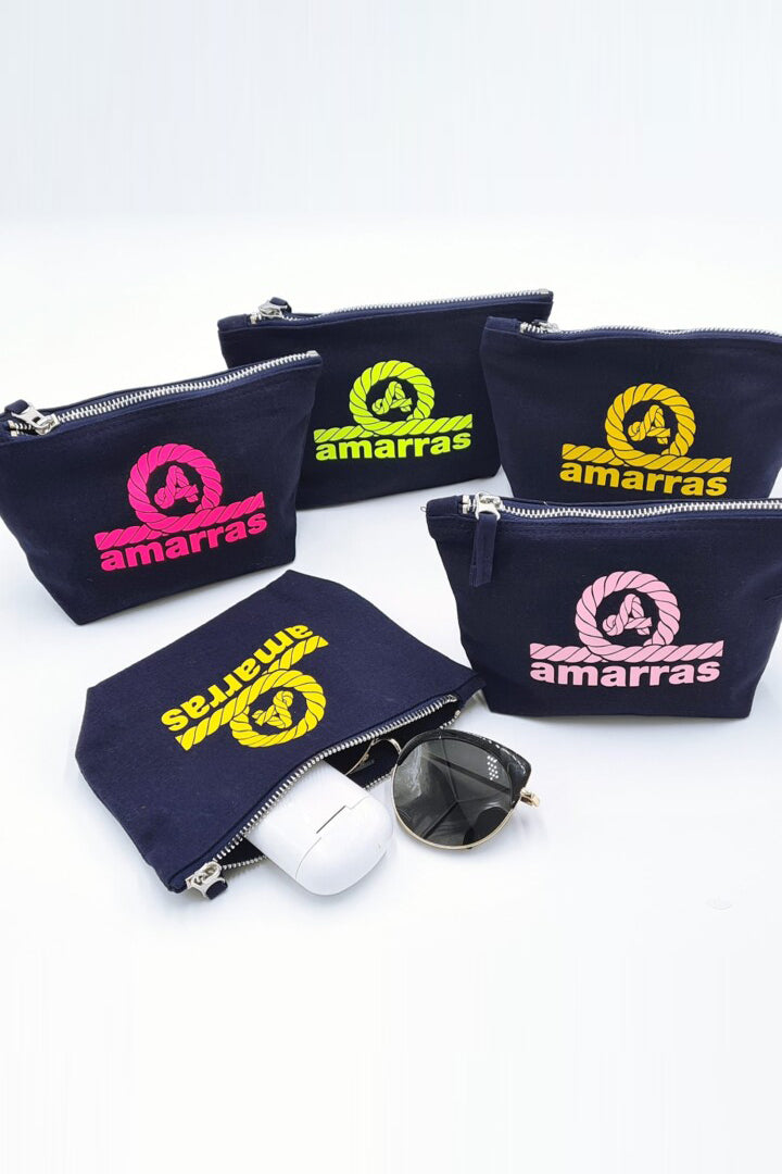 neceser amarras de color azul marino de litro con disponibilidad de logo en varios colores