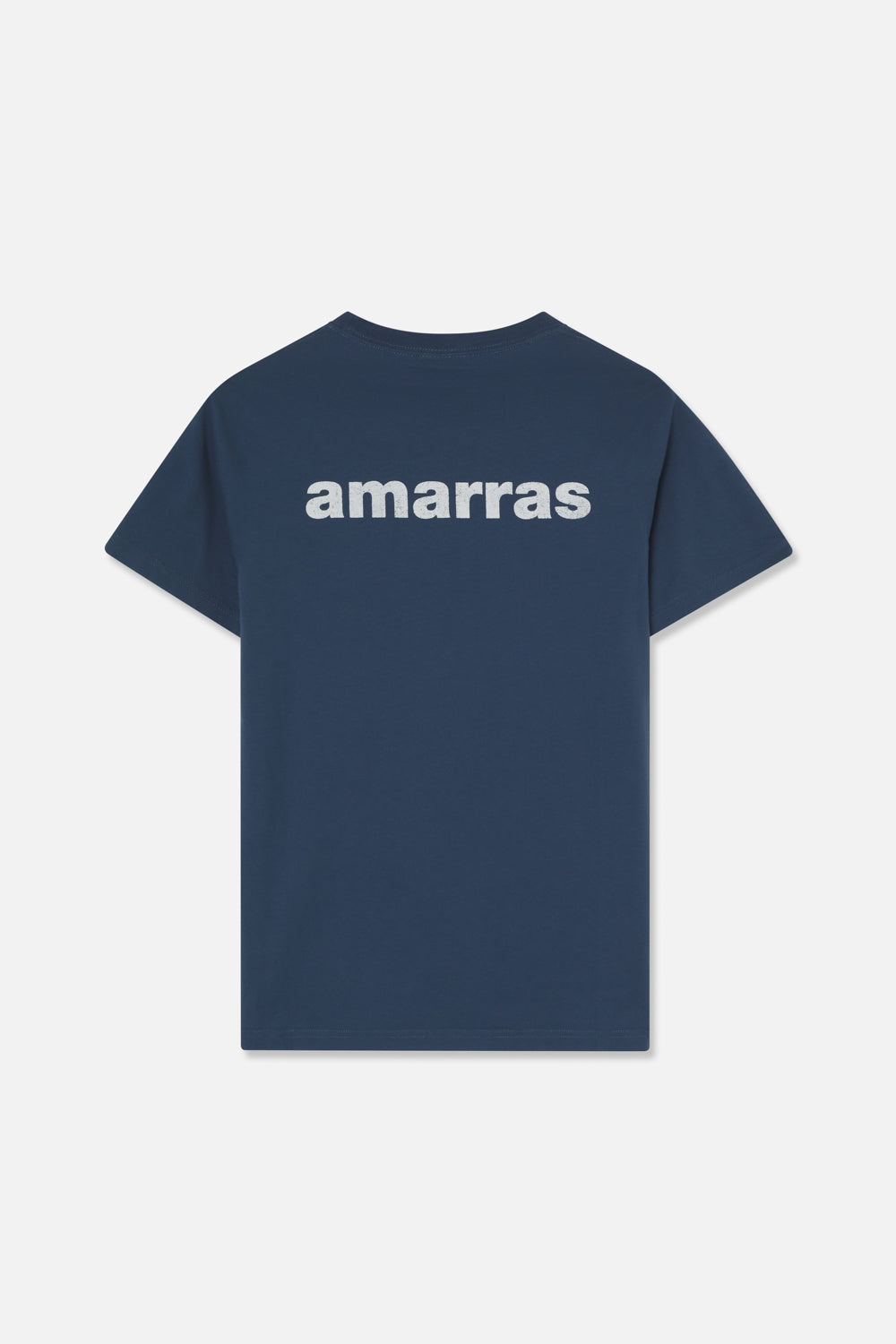 camiseta windward amarras en color azul marino de manga corta trasera