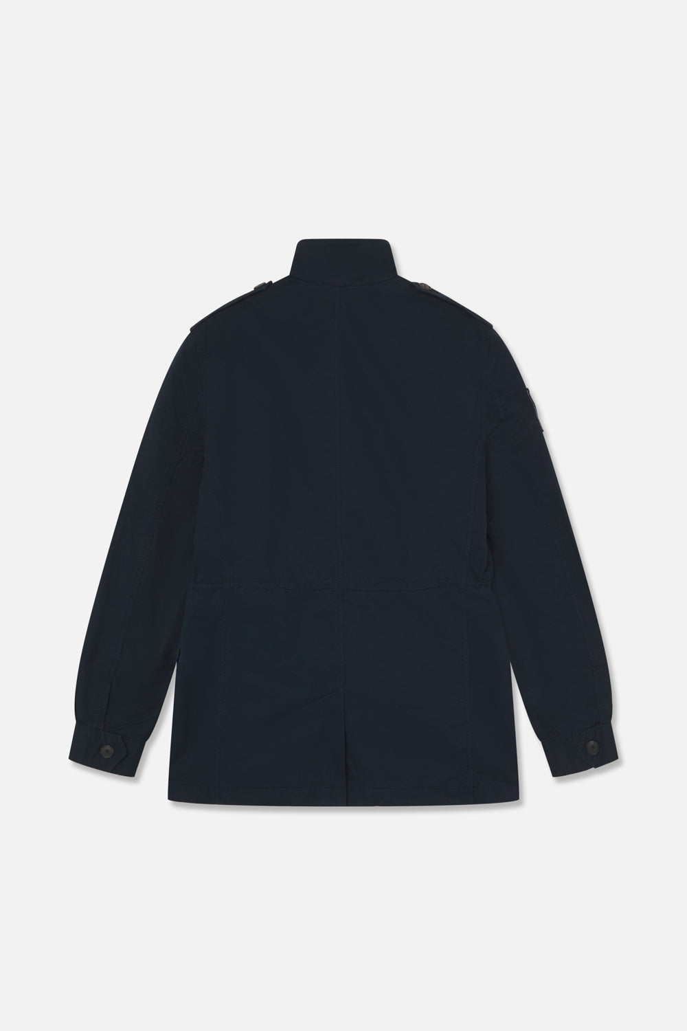 chaqueta sahariana amarras hombre color azul marino con detalles en pecho y manga