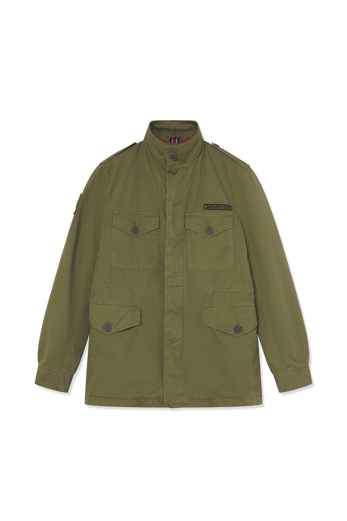 chaqueta sahariana amarras en color verde oliva delantera