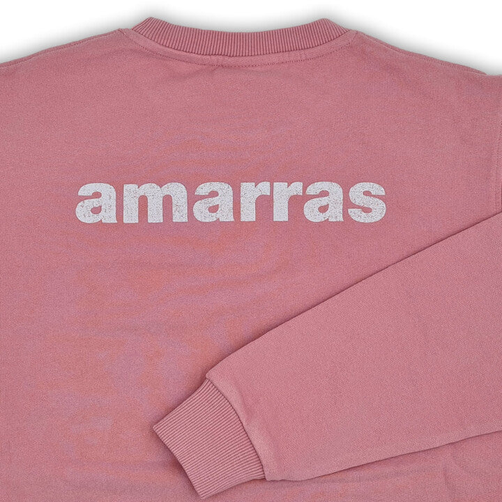 sudadera náutica amarras gullfoss hombre rosa con logo en blanco